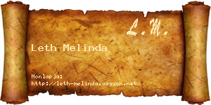 Leth Melinda névjegykártya